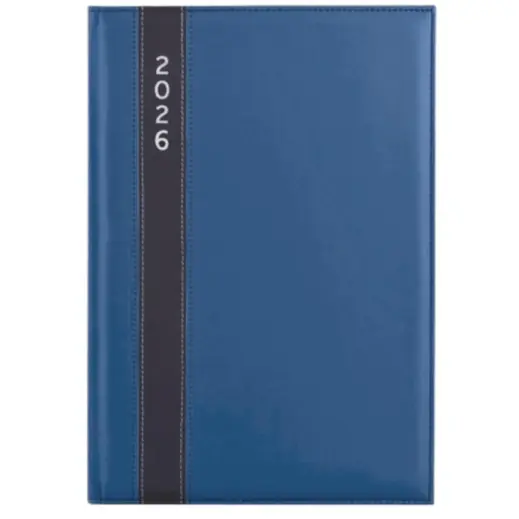 A4 Satin Diary Blue Front